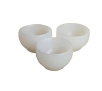 RUAJOGYNVM 1pc crystal stone carved White jade tea cup crafts for decoration