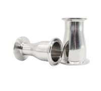 RUAJOGYNVM 1PC SS304 Stainless Steel Ferrule OD32mm to 25mm Reducer TC 50.5 to TC 50.5 Concentric Pipe Fitting Tri Clamp