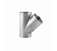 RUAJOGYNVM 1PCS 304 Stainless Steel Y Shape 3 Ways Joint 1/4 3/8 1/2 3/4 1" 2" Female/Male Thread One Split Two Way Water Pipe Fittings(R-Shape Female threa,1/2")