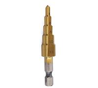 RUAJOGYNVM 3-12/4-12/4-20/4-32mm HSS Straight Groove Step Drill Bit titaniums Coated Wood Metal Hole Cutter Core Cone Drilling Tools Set(4-12) RUAJOGYNVM