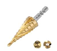 RUAJOGYNVM 4-12 4-20 4-32mm HSS 4241 Impact Step Drill Bit Hole Saw 3-Flute with 1/4inch Hex Shank for Metal Wood 1Pcs(4-20mm) RUAJOGYNVM
