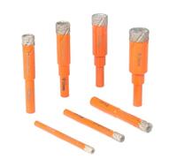 RUAJOGYNVM 5/6/8/10/12/14/16mm 7Pcs Round Vacuum Brazed Diamond Core Dry Drill Bit Hole Saw Set for Masonry Drilling(7Pcs(1 Set)) RUAJOGYNVM
