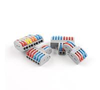 RUAJOGYNVM 5 unidades Fast Wiring Splicing Terminal SPL Type Compact Conductor Push in Wire Cable Connector with Easy Operating Lever (SPL-82)