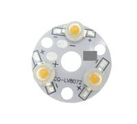 RUAJOGYNVM 5pcs 3W 32mm Round Aluminum Base Plate Heat Sink PCB With High Power LED Diodes Nature White 4500K