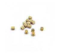 RUAJOGYNVM 5pcs/Lot 0.3 Modulus 18T 1.98MM Hole Teeth Metal Copper Gear Spindle Gearwheel Fit 1mm 1.5mm 2mm Shaft
