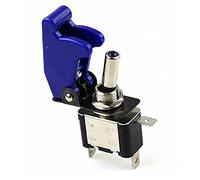 RUAJOGYNVM Car Boat Truck Illuminated Led Toggle Switch with Aircraft Flip Up Cover Guard Blue 12V20A
