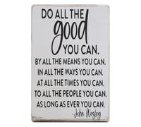 RUAJOGYNVM Do All You Can With Where You Are Metal Sign Inspirational Tin Plaque Timeless Wisdom Wall-Art for Kitchen Dining Room Pub Decor 8 X 12 inch