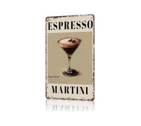 RUAJOGYNVM Funny Espresso Martini Metal Wall-Art Vintage Tin Sign Shaken Vodka Drink Recipe Decor For Cocktail Lover Pub Patio Bedroom 8 X 12 inch