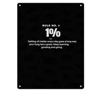 RUAJOGYNVM Funny Rules For Success Sign Rule 7 Metal Wall-Art for Man Cave Home Office Study Room 8 X 12 in