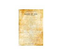 RUAJOGYNVM God Name Guide Retro Metal Sign Holy Identifier List Dining Room Wall Hanging 8 X 12 inch