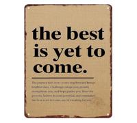 RUAJOGYNVM Great Things Ahead Metal Sign The Best Is Yet To Come Inspirational Wall-Art for Home Office Living Room 8 X 12 in