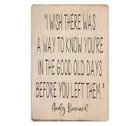 RUAJOGYNVM I Wish There Was a Way to Know Youre in the Days Metal Tin Sign Vintage Style Sentimental Quote Wall Decor for Home Kitchen Shelf 8 X 12 inch