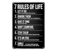 RUAJOGYNVM Life Is What You Make It Metal Sign Vintage Encouragement Wall-Art for Living Room Office Daily Wisdom Quote Tin Plate 8 X 12 inch