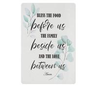 RUAJOGYNVM Lord Bless This Food Metal Sign God Bless The Food Before Prayer Wall Decor For Living Room Dining Room Home 8 X 12 inch