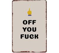 RUAJOGYNVM Retro Garage Sign with Bold Statement Vintage Aluminum Metal Decor for Man Cave or Bar 8 X 12 in