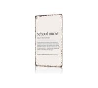 RUAJOGYNVM School Nurse Definition Metal Sign Funny RN Wall-Art Vintage Tin Poster Band Aid Ice Pack Humor For Nurse Station Health Office Decor 8 X 12 inch