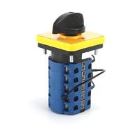 RUAJOGYNVM SZW26/LW26-20 D307.5GL 20A 5 Poles Equipment Transfer Manual Selector 3 Positions 1-0-2 CAM Switch 48x48mm Yellow Panel