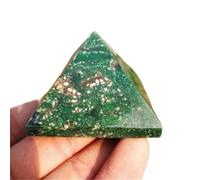 RUAJOGYNVM The Beauty of Green African Jade Crystal Pyramid Home Decor(2pcs)