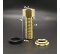 RUAJOGYNVM Various 1/2" 3/4" 1" Male Brass Water Tank Bulkhead Pipe Fitting Connector Coupler Home Garden Hole Drainer(04-70mm)