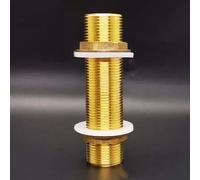 RUAJOGYNVM Various 1/2" 3/4" 1" Male Brass Water Tank Bulkhead Pipe Fitting Connector Coupler Home Garden Hole Drainer(Shuang06-100mm)