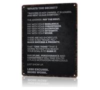 RUAJOGYNVM Witty Success Rent Is Due Metal Plaque Vintage Style Decor for Living Room Kitchen Den 8 X 12 in