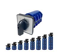 RUAJOGYNVM YMW26-63A Series LW26 690V Silver Control Power 1-6 Poles 2/3 Positions Changeover CAM Switch Rotary Selector(63A-Customize,4P-16 Terminals)