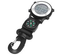 RuanHongYi Reloj con brújula, reloj de mochilero, mosquetón con clip, reloj de bolsillo electrónico, reloj colgante, para actividades al aire libre