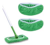 RuannoClean Almohadillas reutilizables compatibles con mopa Swiffer, almohadillas lavables para fregona húmeda, paños de limpieza en seco, trapos de microfibra para limpieza de suelos, paquete de 2
