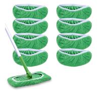 RuannoClean Almohadillas reutilizables compatibles con mopa Swiffer, almohadillas lavables para fregona húmeda, paños de limpieza en seco, trapos de microfibra para limpieza de suelos, paquete de 8
