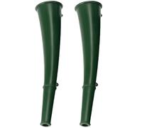 Ruarby 1 / 2 silbatos de cuerno de supervivencia para disparos de boca, trompeta de latón verde para enseñanza y entrenamiento al aire libre
