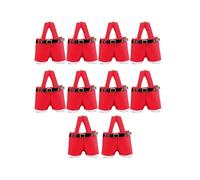 Ruarby 10 lotes de tela no tejida para botellas, bolsas de vino duraderas, bolsillo para vino, adorno de mesa, bonita bolsa de Navidad, Bolsillo pequeño para pantalones, Talla única