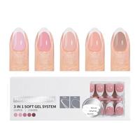 Ruarby 150 uñas postizas de estilo francés con prepunta, fácil aplicación para manicura o uso doméstico
