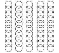 Ruarby 50 correas de goma de varios tamaños de 1 mm de diámetro para grabadoras, bandas de equipo auditivo mixto de 25/27/28/30 mm