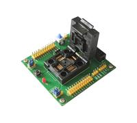 Ruarby Asientos de programación de descarga de microcontroladores con placa de prueba integrada para adaptador de programador de depuración de chips