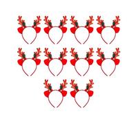 Ruarby Diadema de cuernos de reno brillantes, accesorio resistente para la cabeza, diademas de Navidad para reuniones familiares con dije de campanas