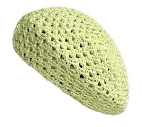 Ruarby Elegante sombrero de pintor para mujer, primavera, otoño, artistas, abovedado, para uso diario, a la moda, de ganchillo, hueco, estilo baretti vintage, Fruta Verde, Talla única