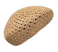 Ruarby Elegante sombrero de pintor para mujer, primavera, otoño, artistas, abovedado, para uso diario, a la moda, de ganchillo, hueco, estilo baretti vintage, caqui, Talla única