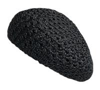 Ruarby Elegante sombrero de pintor para mujer, primavera, otoño, artistas, abovedado, para uso diario, a la moda, de ganchillo, hueco, estilo baretti vintage, Negro, Talla única