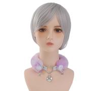 Ruarby Gargantilla de Halloween con colgante de corazón gótico, collar de felpa para mujer, joyería de Halloween, moda para mujer, J, Taille unique