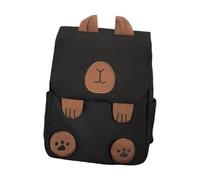 Ruarby Mochila japonesa para mujer de gran capacidad para laptop, estudiante, escuela, universidad, caricaturas, animales, con cremallera, bolsa de libros a la moda, Black
