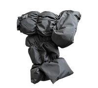 Ruarby Polainas acolchadas gruesas para actividades en interiores y exteriores, etiquetas estéticas, calentadores de piernas, fundas acolchadas térmicas y cálidas, Negro, Talla única