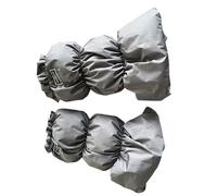 Ruarby Polainas acolchadas gruesas para actividades en interiores y exteriores, etiquetas estéticas, calentadores de piernas, fundas acolchadas térmicas y cálidas, gris, Talla única