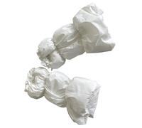 Ruarby Polainas acolchadas gruesas para actividades en interiores y exteriores, etiquetas estéticas, calentadores de piernas, fundas acolchadas térmicas y cálidas, blanco, Talla única