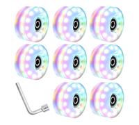 Ruarby Quads - Repuesto de patines con rodamientos, resistente al desgaste para monopatín de doble fila, patines de doble fila