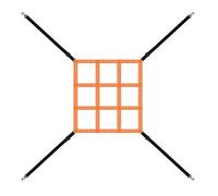 Ruarby Red de entrenamiento de béisbol para bateo y atrapar lanzamiento, para práctica de béisbol, softball, práctica y bateo para béisbol