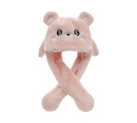 Ruarby Sombrero de capibaras de dibujos animados peludos con bufanda gruesa y peluda de gran tamaño para niños, gorro de invierno para Halloween, disfraz de dibujos animados