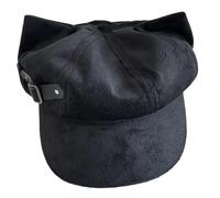 Ruarby Sombrero de sol único con orejas de gato, a la moda, para mujer, para aventuras diarias, sombrero de mujer, Negro, Talla única