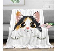 RUASVENNS Cartoon Gato Manta Impresa 3D Manta Microfibra Cubierta De Cama Suave Acogedora Y Cálida Multiusos Mullida para Niños Adultos，para Adultos Y Niños 50x60inch(127x152cm)