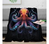 RUASVENNS Cthulhu Manta Impresa 3D Microfibra Manta Multiusos Suave Acogedora Y Cálida Cubierta De Cama Mullida para Niños Adultos，para Adultos Y Niños 60x80inch(150x200cm)