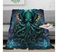 RUASVENNS Cthulhu Manta Impresa 3D Microfibra Manta Suave Acogedora Y Cálida Multiusos Mullida Cubierta De Cama para Niños Adultos，para Adultos Y Niños 40x50inch(100x130cm)